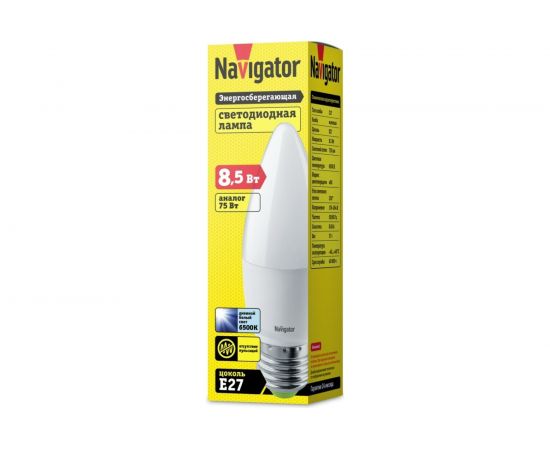 Лампа Navigator 61 329 NLL-C37-8.5-230-6.5K-E27-FR 61329 – изображение 3