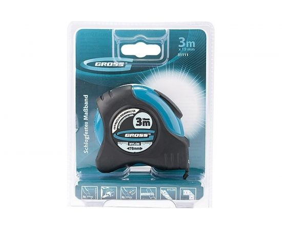 Рулетка 3 м x 19 мм GROSS Schlagfest 31111 – изображение 3