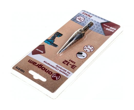 Сверло ступенчатое спиральное по металлу Special (3-12 мм; 10 ступеней; Р6М5) Monogram 100-975 – изображение 3