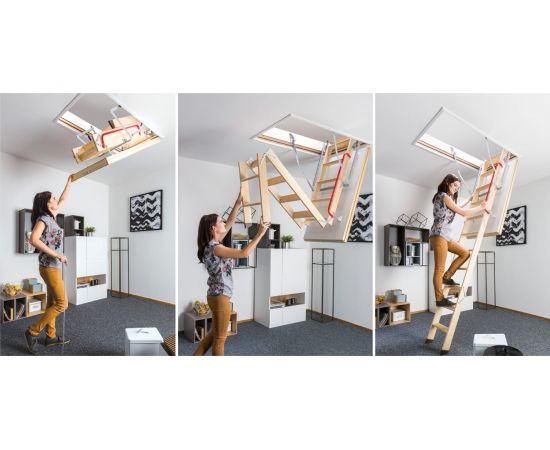 Чердачная лестница FAKRO LWT 70х130 см, высота 305 см 863153 – изображение 3