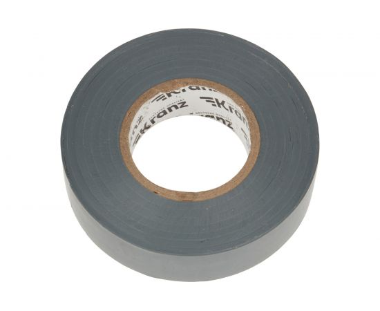 Профессиональная изолента ПВХ KRANZ 19 мм х 20 м, 0.18 мм, серая KR-09-2808 – изображение 3