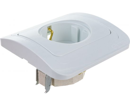 Розетка с заземлением, белая Makel Mimoza 12008 – изображение 3