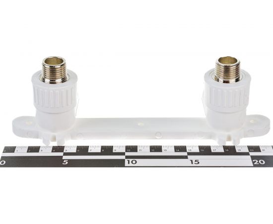 Двойной комбинированный отвод PP-R SLT AQUA с креплением, НР 25х1/2 SLTFY9251 – изображение 3