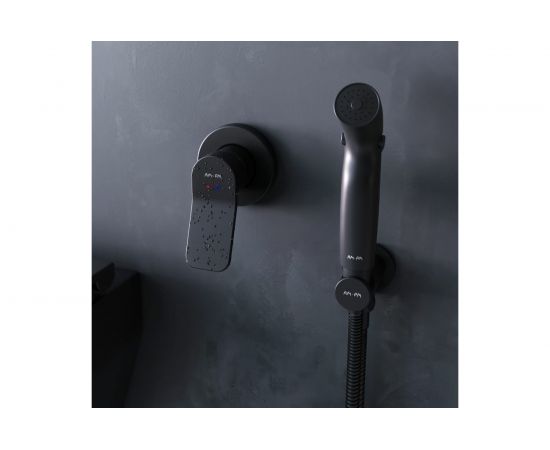 Гигиенический набор AM.PM X-Joy для скрытого монтажа со смесителем для душа, черный F40H85A22 – изображение 4