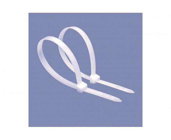 Кабельная нейлоновая хомут-стяжка REXANT 250x7,6 мм, белая, упаковка 100 шт. 07-0252 – изображение 4