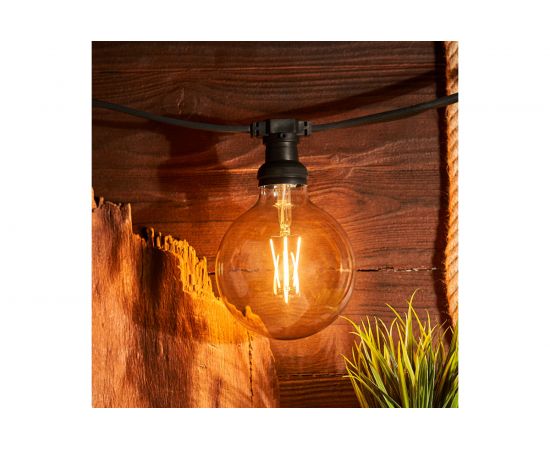 Филаментная диммируемая лампа REXANT Груша A125 11.5 Вт 2400K E27 золотистая колба 604-145 – изображение 4