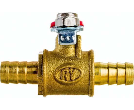 Шаровой кран Pegas pneumatic латунь, елочка, под шланг, 8x8 мм 4411 – изображение 4
