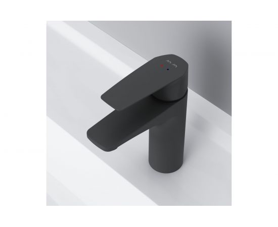 Смеситель для умывальника AM.PM Gem излив 99 мм, черный, F90A02122 – изображение 4