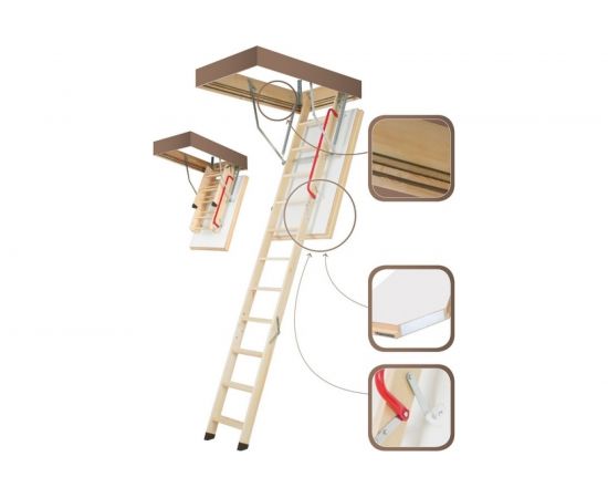 Чердачная лестница FAKRO LWT 70х130 см, высота 305 см 863153 – изображение 5