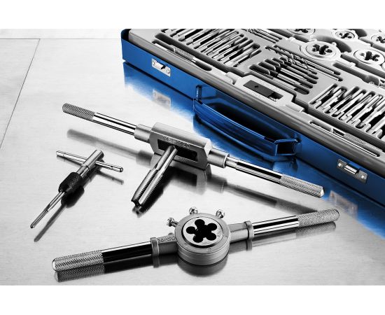 Набор метчиков и плашек Зубр ПРОФЕССИОНАЛ сталь Р6М5, 65 предметов 28110-H65 – изображение 5