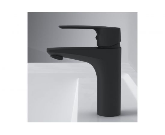 Смеситель для умывальника AM.PM Gem излив 99 мм, черный, F90A02122 – изображение 5