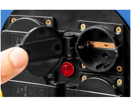 Удлинитель на катушке ЗУБР ""КГ 325"", 20 м, 4000 Вт, 4 гнезда, IP44, КГ 3х2,5 кв мм, 55079-20 – изображение 7