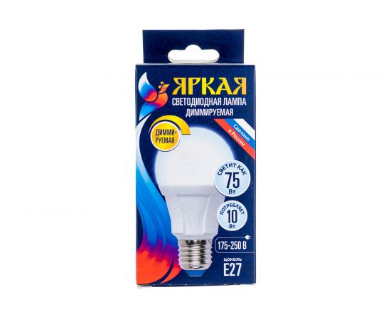 Лампа Uniel LED-A60, 10W/4000K/E27/FR/DIM, PLP01WH, светодиодная, диммируемая UL-00004286 – изображение 7