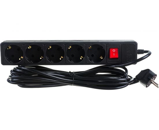 Сетевой фильтр PERFEO POWER+ 5,0м 5 розеток черный 30 012 493 