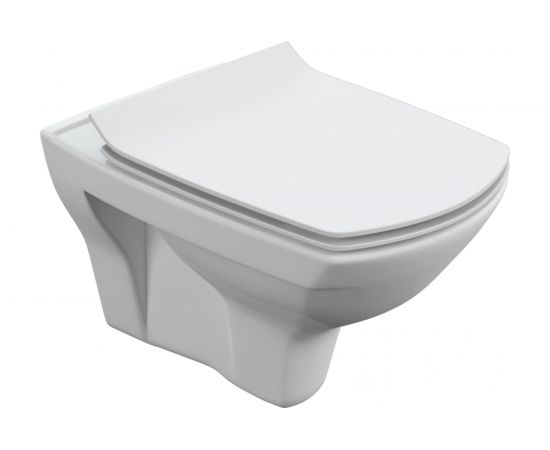 Подвесной унитаз Cersanit CARINA XL Clean On DPL e-off Slim MZ-CARINA-XL-COn-S-DL-w 