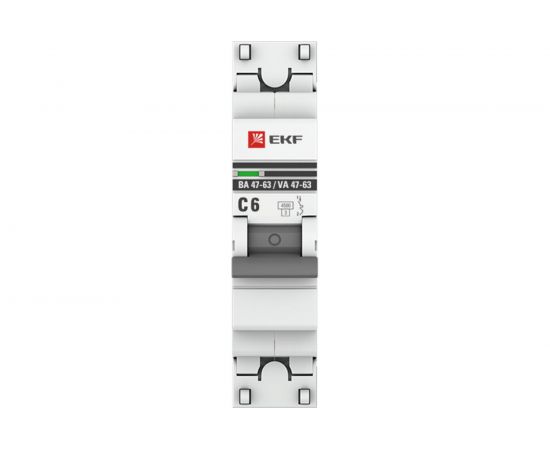 Автоматический однополюсный выключатель EKF 6А С ВА47-63 4.5кА PROxima 4095926 