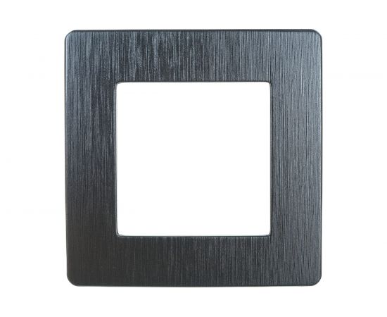 Рамка для розеток и выключателей ЭРА Серия 12 12510112 на 1 пост, Сатин, графит Б0052505 