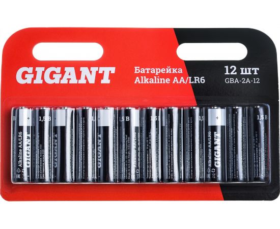 Батарейка Gigant Alkaline АА/LR6 блистер 12 шт. GBA-2A-12 
