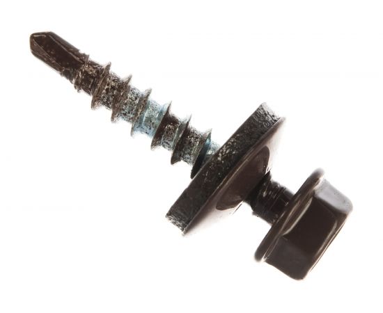 Саморезы с шестигранной головкой Профикреп ш-коричн. RAL 8017, 4,8х28 60 шт 1998906216 