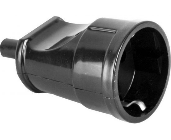 Разборная черная розетка Volsten Sb1-MZ11 16А 1 гнездо с заземлением модель РА16-002 14447 