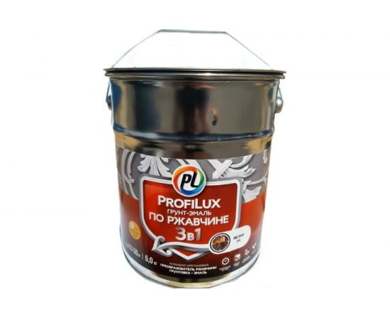 Грунт-эмаль Profilux по ржавчине 3в1 белая 5 кг Н0000004991 