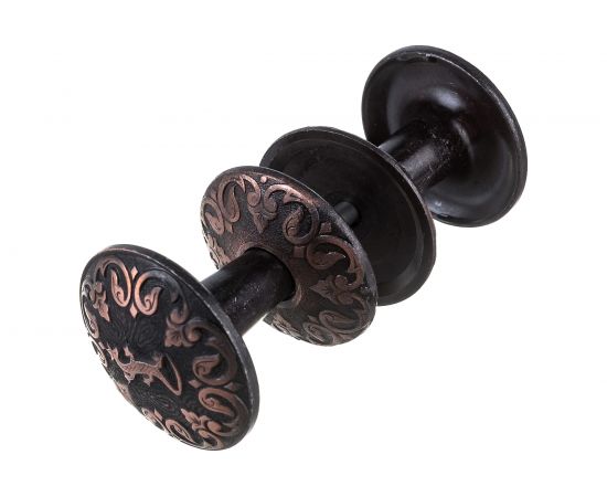 Дверная ручка Литейщик-Плюс РД-101 "Ящерица" старая медь 6500 