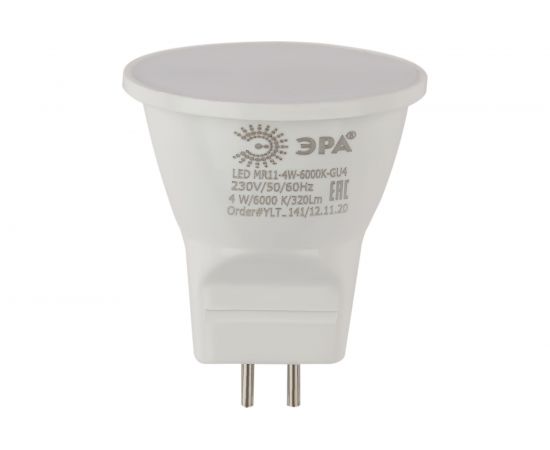 Светодиодная лампа ЭРА LED MR11 4W 860 GU4 диод, софит, 4Вт, холодный свет, GU4 Б0049067 