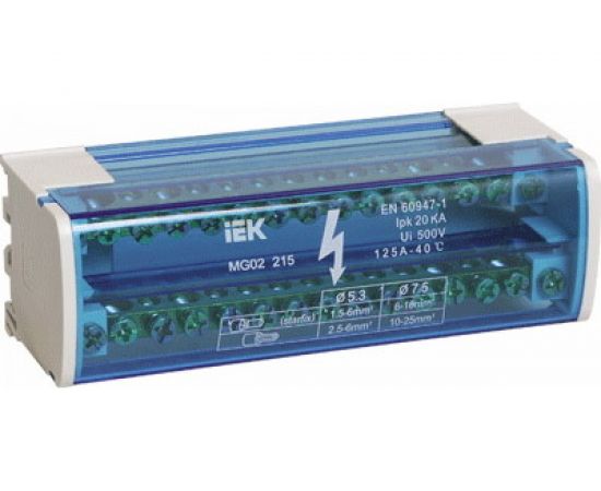 Нулевая шина в корпусе, 2х15 IEK YND10-2-15-125 