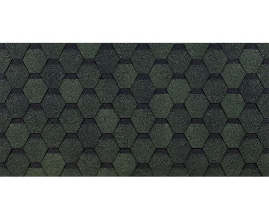 Гибкая черепица DOCKE PIE EURASIA ШЕСТИГРАННИК зеленый ZRKQ-1025 