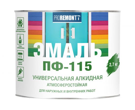 Эмаль PROREMONTT ПФ-115 бежевая, 2.7 кг Лк-00005613 