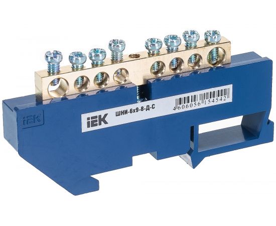 Нулевая шина, 6х9, 8-Д IEK YNN10-69-8D-K07 