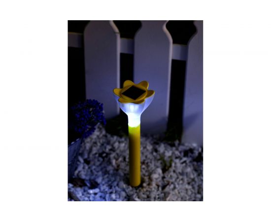 Садовый светильник на солнечной батарее Uniel PT305 Yellow crocus USL-C-419 10625 – изображение 2
