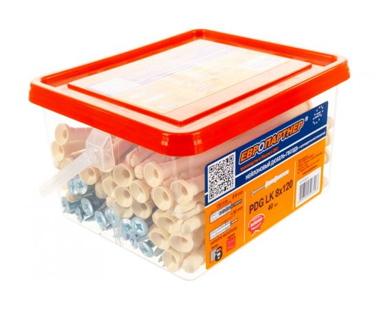 Дюбель-гвоздь с цилиндрической манжетой ЕВРОПАРТНЕР PDG LK 8x120, 40 шт. K1 5234 0 – изображение 2