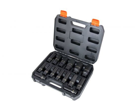 Набор ударных удлиненных головок 10-32 мм, 1/2"", 15 шт. AV Steel AV-721415 – изображение 2
