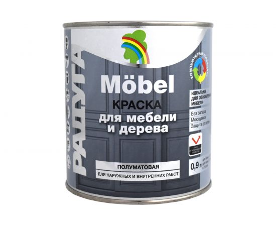 Краска ВД-АК -115 для мебели Радуга база А 0,9 л 145361 – изображение 2