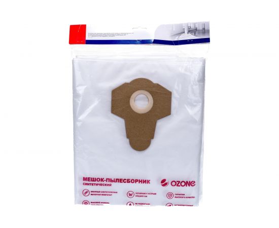 Мешки для пылесоса ДИОЛД ПВУ-1400-60, ЗУБР ПУ-60-1400 М4 МАСТЕР, КОРВЕТ 367, 5 шт. OZONE MXT-423/5 – изображение 3