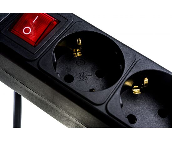 Сетевой фильтр PERFEO POWER+ 5,0м 5 розеток черный 30 012 493 – изображение 3