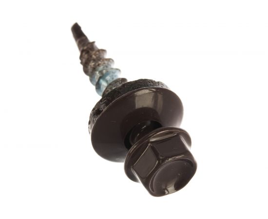 Саморезы с шестигранной головкой Профикреп ш-коричн. RAL 8017, 4,8х28 60 шт 1998906216 – изображение 3