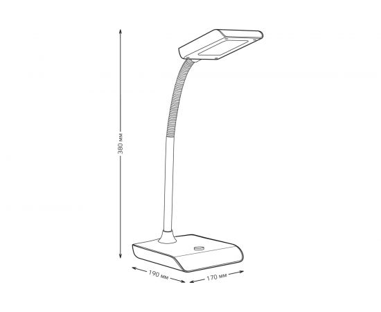 Настольный светильник Gauss модель GTL101 8W 550lm 4000K 220-240V белый с серым LED 1/20 GT1011 – изображение 4