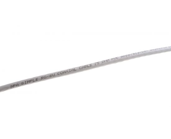 Коаксиальный кабель ЭРА RG6U, 75 Ом, CCS/, PVC, цвет белый Б0044599 – изображение 4