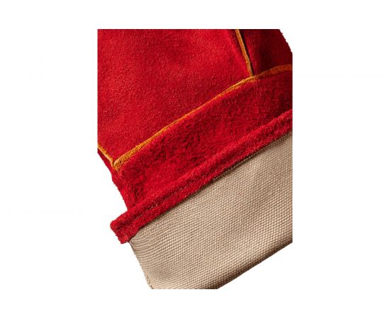 Спилковые краги Фабрика перчаток Трэк Люкс Красные ПЕР-ТР-PW-120 – изображение 4