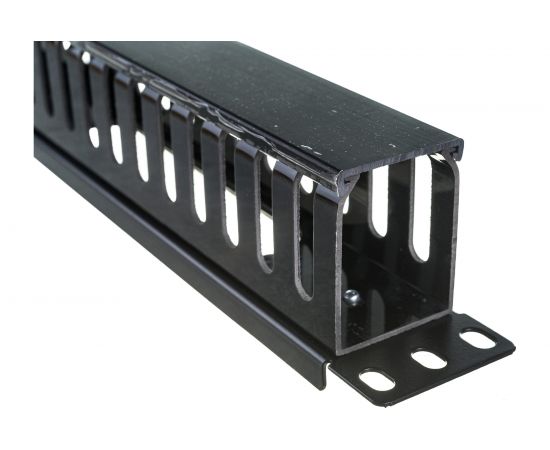 Кабельный органайзер 19 на 24 порта пластиковый, c крышкой, 1U TWT-ORG1U/24-CVP – изображение 5