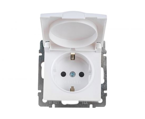 Влагозащищенная розетка WERKEL W1271201 с заземлением, с защитной крышкой и шторками a052021 – изображение 6