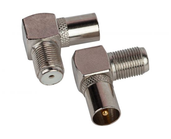 Угловой переходник ЭРА Simple RSA04 гнездо F - штекер TV Б0048297 