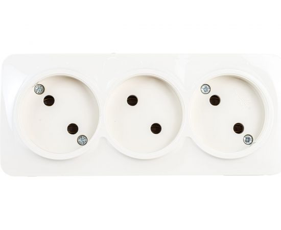 Трохместная розетка IONICH б/з слоновая кость 1450 