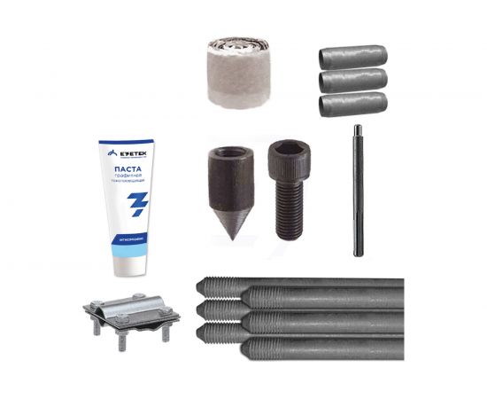 Комплект заземления EZETEK ZN – 9 9 метров, 16мм, 6х1500мм с насадкой SDS-max 60305 