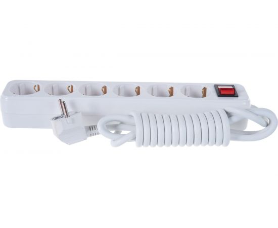 Удлинитель Lezard LILA с заземлением, 6 входов, 3 метра, с выключателем 720-0603-602 