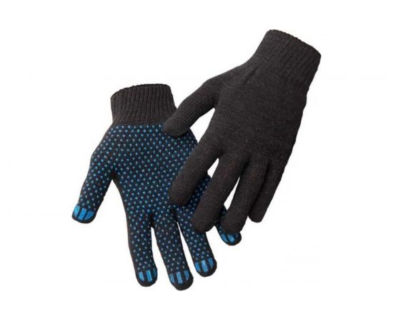 Трикотажные перчатки ULTIMA ХБ 10кл с ПВХ-Точка, черные, 10 пар GL011620УП 