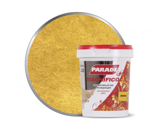 Декоративный лак PARADE DECO Magnifico L85 золото, 0.9 л 90003371478 