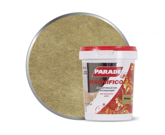 Декоративный лак PARADE DECO Magnifico L85 бронза, 0.9 л Лк-00000874 